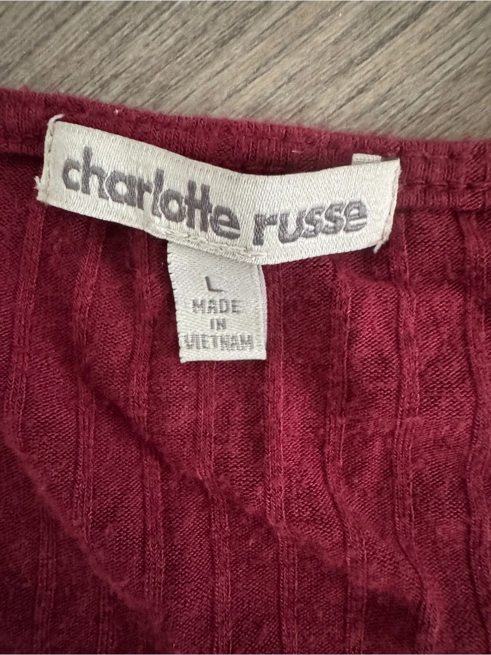 Charlotte Russe Burgundy Ribbed Maxi Dress with Scoop Neck - Picture 3 of 7